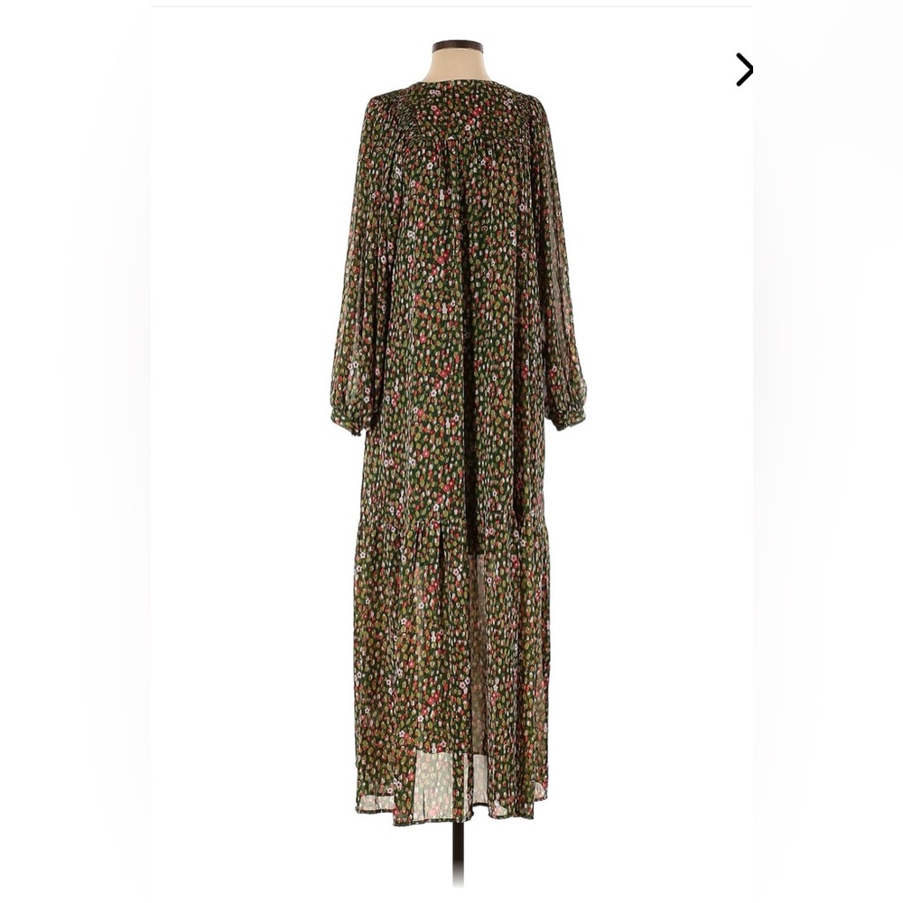 Kate Hudson Happy x Nature Floral Green Maxi Dress